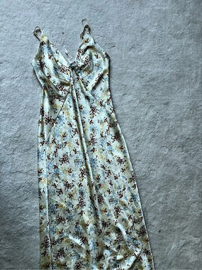 CAROLINE CONSTAS 
Floral Maxi Dress in White & Red Size S NWT